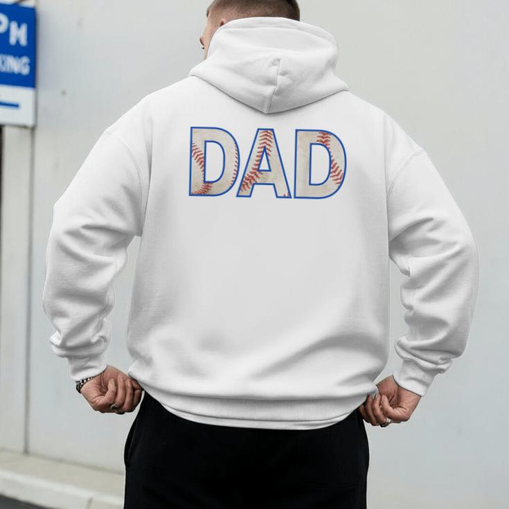 Baseball Dad Shirt For Father's Day Dads Of Baseball Players Men's Hoodie Back Print