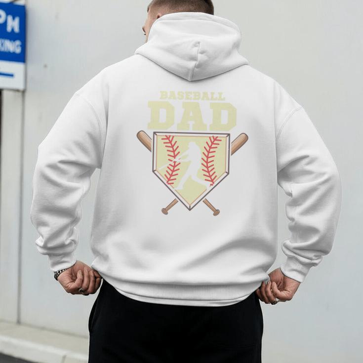 Baseball Dad Sport Fan Father Premium Men's Hoodie Back Print Baseball Dad Sport Fan Father Premium Men's Hoodie Back Print