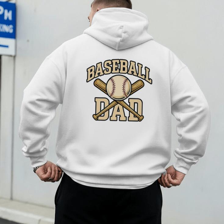 Baseball Dad Sports With Bats And Ball Graphic Premium Men's Hoodie Back Print Baseball Dad Sports With Bats And Ball Graphic Premium Men's Hoodie Back Print