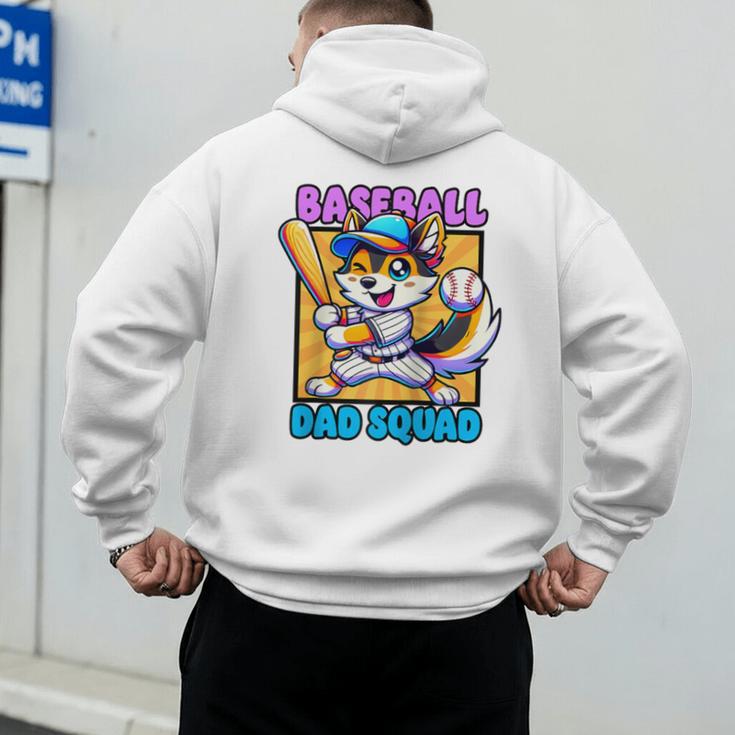 Baseball Dad Squad Fox On The Bat Raglan Baseball Tee Men's Hoodie Back Print Baseball Dad Squad Fox On The Bat Raglan Baseball Tee Men's Hoodie Back Print