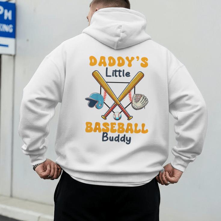 Baseball Daddy's Little Baseball Lover Kid Father's Day Men's Hoodie Back Print