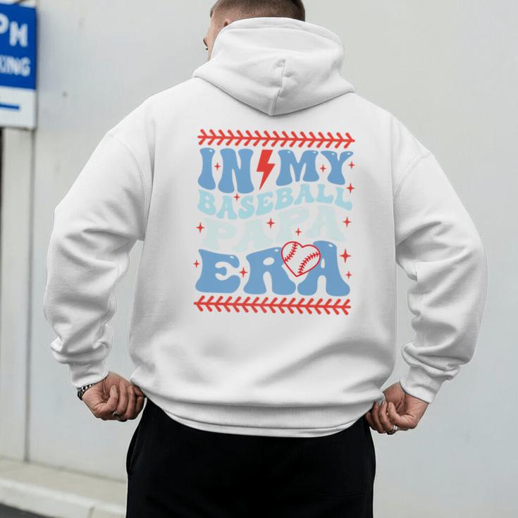 In My Baseball Papa Era Groovy Baseball Dad Family Matching Premium Men's Hoodie Back Print In My Baseball Papa Era Groovy Baseball Dad Family Matching Premium Men's Hoodie Back Print