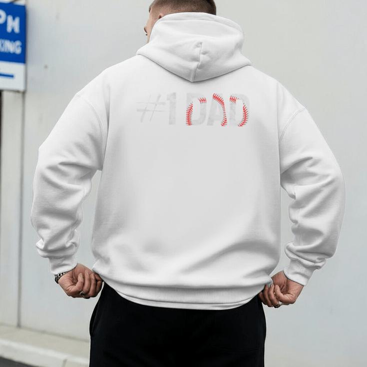Baseball Player Number One Baseball Dad Father's Day Raglan Baseball Tee Men's Hoodie Back Print Baseball Player Number One Baseball Dad Father's Day Raglan Baseball Tee Men's Hoodie Back Print