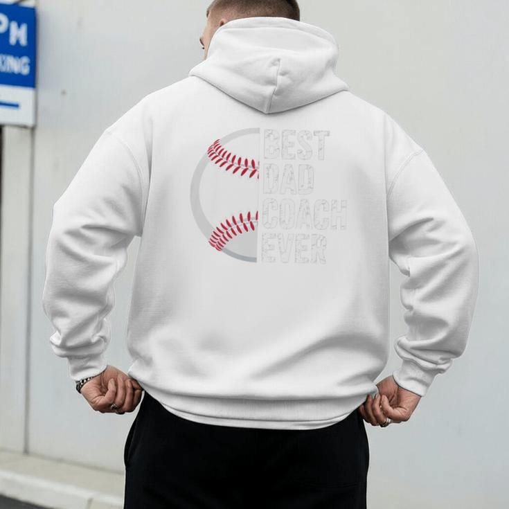 Best Baseball Dad Coach Ever Retro Father Baseball Coach Dad Premium Men's Hoodie Back Print Best Baseball Dad Coach Ever Retro Father Baseball Coach Dad Premium Men's Hoodie Back Print