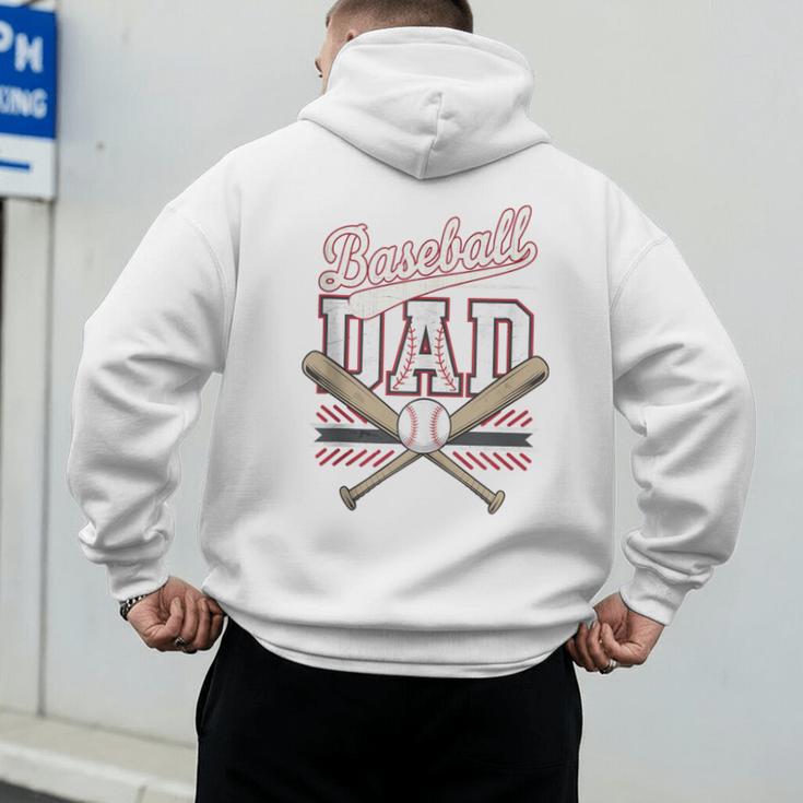 Best Baseball Dad Ever Vintage Baseball Daddy Father's Day Men's Hoodie Back Print Best Baseball Dad Ever Vintage Baseball Daddy Father's Day Men's Hoodie Back Print