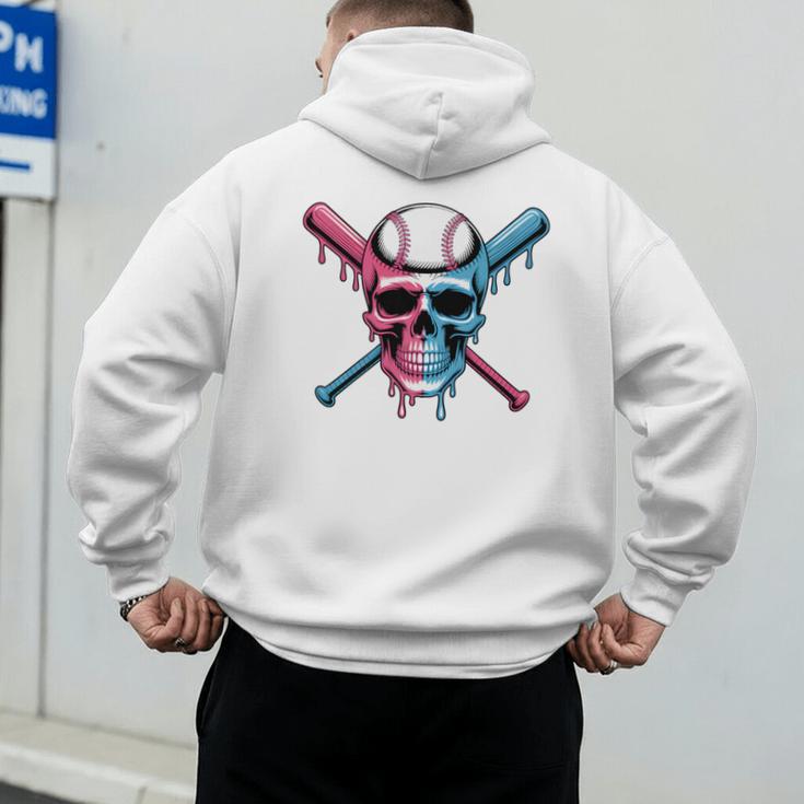 Cool Baseball Ice Cream Dripping Baseball Dad Baseball Lover Premium Men's Hoodie Back Print Cool Baseball Ice Cream Dripping Baseball Dad Baseball Lover Premium Men's Hoodie Back Print