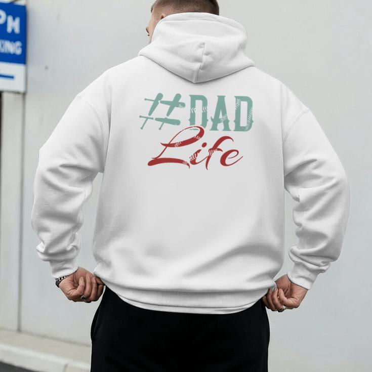 Dad Life Softball Baseball Daddy Sports Father’s Day Premium Men's Hoodie Back Print Dad Life Softball Baseball Daddy Sports Father’s Day Premium Men's Hoodie Back Print