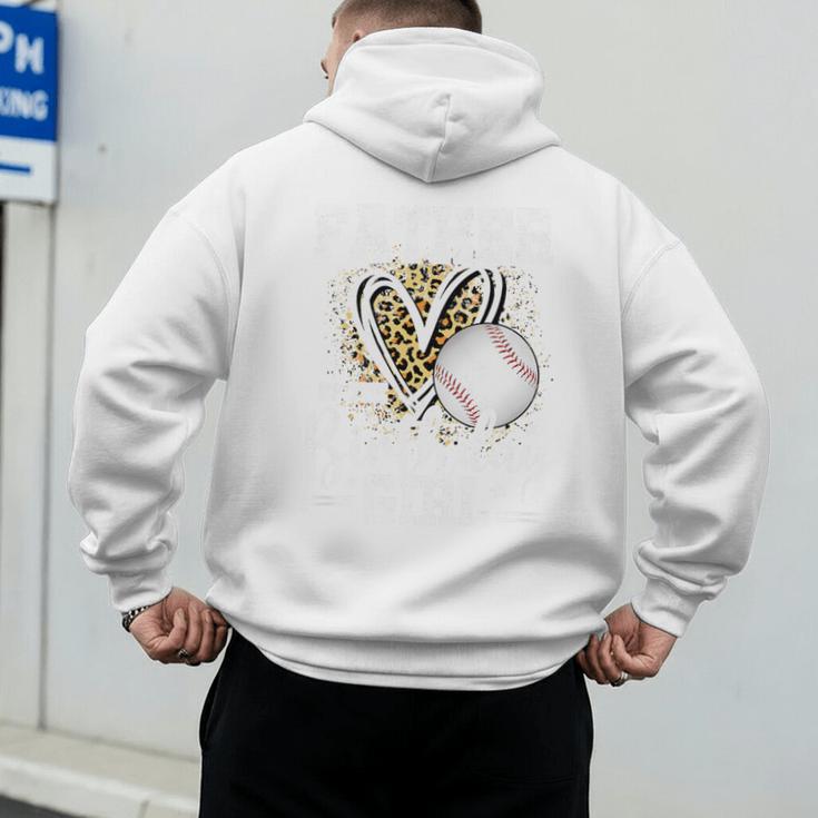Father Of The Birthday Girl Baseball Dad Leopard Heart Premium Tri-Blend Men's Hoodie Back Print Father Of The Birthday Girl Baseball Dad Leopard Heart Premium Tri-Blend Men's Hoodie Back Print