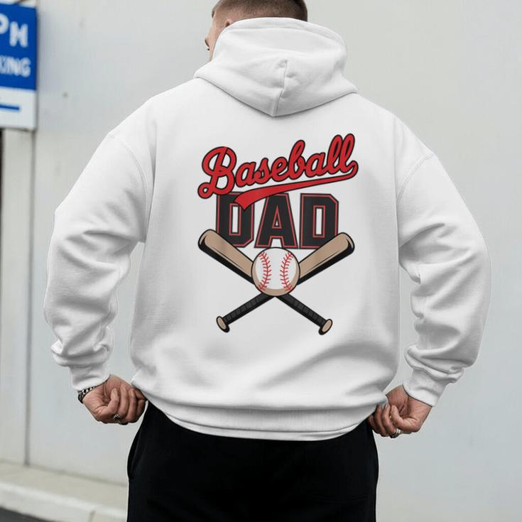 Father's Day Baseball Dad Daddy Vintage Game Day Boys Kids Men's Hoodie Back Print Father's Day Baseball Dad Daddy Vintage Game Day Boys Kids Men's Hoodie Back Print