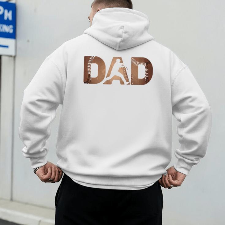 Fathers Day Baseball Player Baseball Dad Premium Men's Hoodie Back Print Fathers Day Baseball Player Baseball Dad Premium Men's Hoodie Back Print