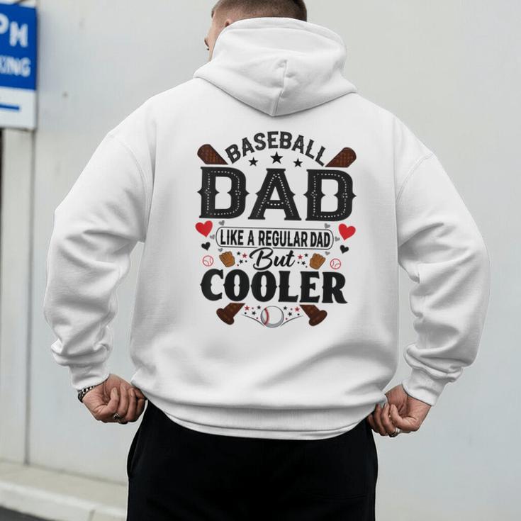 Men Baseball Dad Like a Regular Dad But Cooler Men's Hoodie Back Print