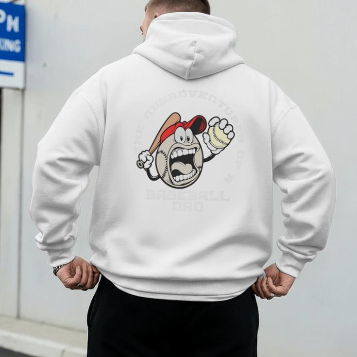 The Misadventures Of A Baseball Dad Premium Men's Hoodie Back Print