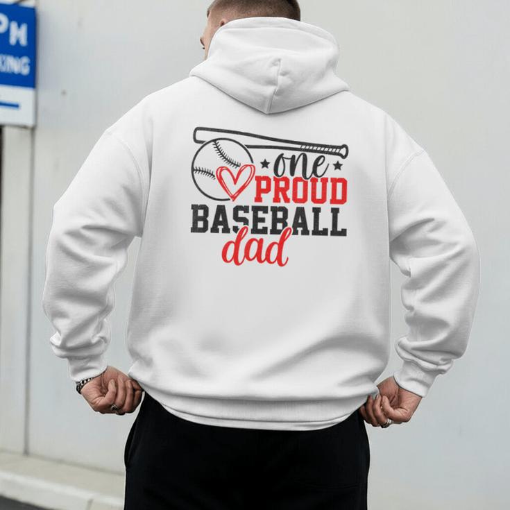 One Proud Baseball Dad Sporty Humor Men's Hoodie Back Print One Proud Baseball Dad Sporty Humor Men's Hoodie Back Print
