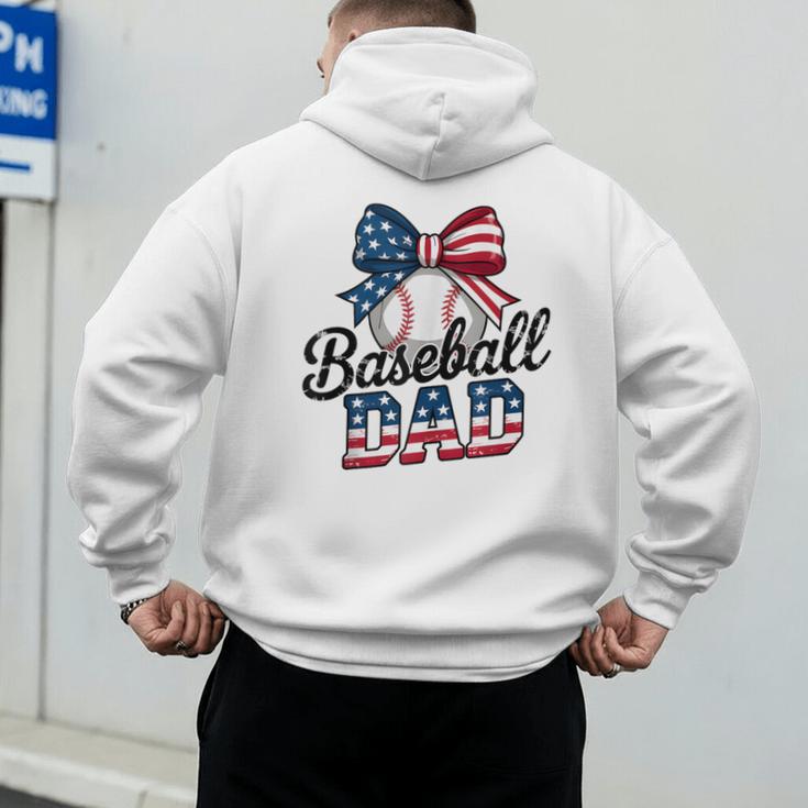 Patriotic Baseball Dad 4th Of July For All American Fathers Men's Hoodie Back Print Patriotic Baseball Dad 4th Of July For All American Fathers Men's Hoodie Back Print