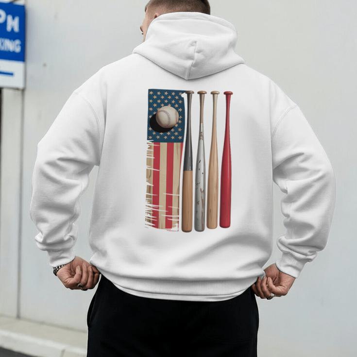 Patriotic USA Flag American Baseball Dad 4th Of July Premium Men's Hoodie Back Print Patriotic USA Flag American Baseball Dad 4th Of July Premium Men's Hoodie Back Print