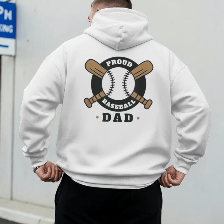 Proud Baseball Dad Men's Hoodie Back Print