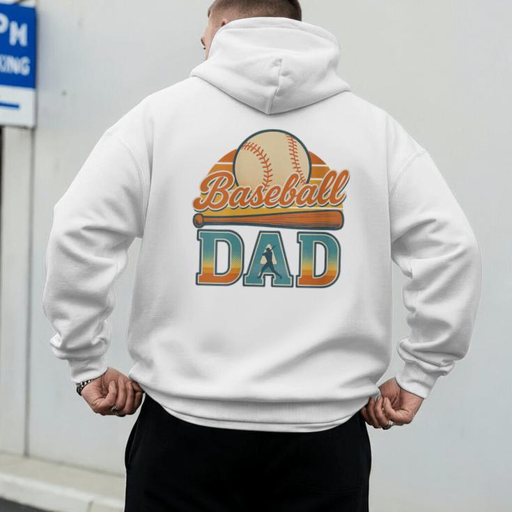 Retro Vintage Baseball Dad Summer Sports Lover Fathers Day Men's Hoodie Back Print Retro Vintage Baseball Dad Summer Sports Lover Fathers Day Men's Hoodie Back Print