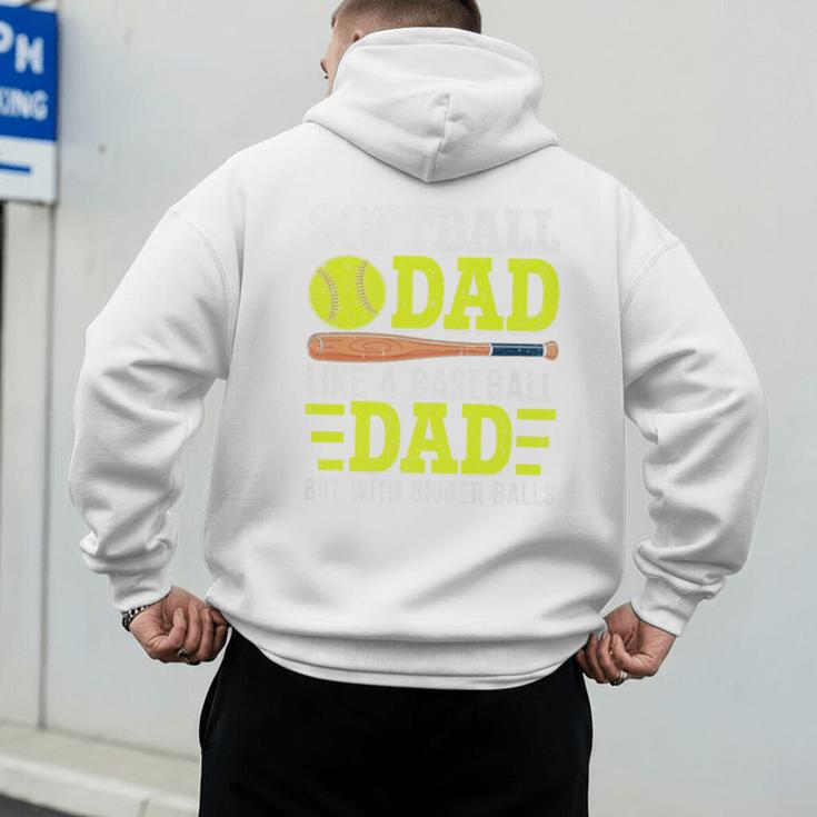 Sports For Softball And Baseball Dad Premium Men's Hoodie Back Print Sports For Softball And Baseball Dad Premium Men's Hoodie Back Print