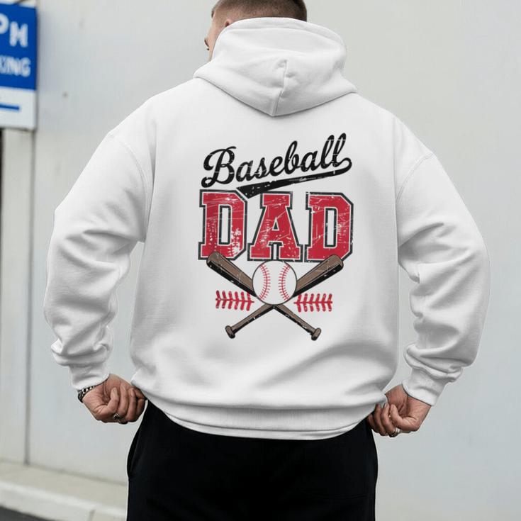 Vintage Baseball Dad Daddy Father's Day Baseball Players Men's Hoodie Back Print Vintage Baseball Dad Daddy Father's Day Baseball Players Men's Hoodie Back Print