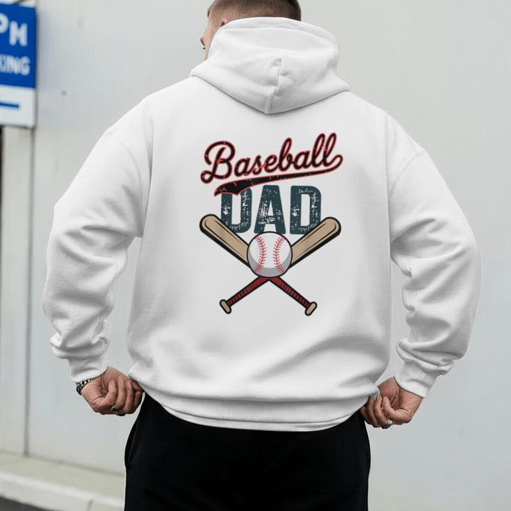 Vintage Baseball Dad Happy Fathers Day Players Toddler Kids Men's Hoodie Back Print Vintage Baseball Dad Happy Fathers Day Players Toddler Kids Men's Hoodie Back Print