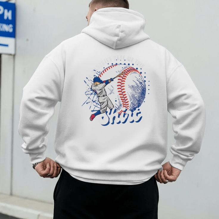 Vintage Baseball Dad Tee My Favorite Daughter Gave Me This Premium Men's Hoodie Back Print