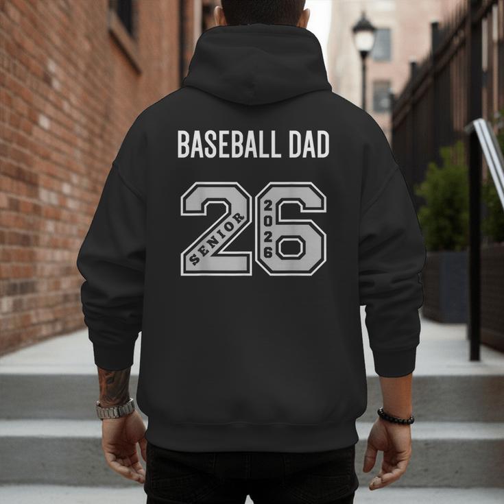 BASEBALL DAD 2026 SENIOR BASEBALL DAD SENIOR CLASS 26 Men's Hoodie Back Print