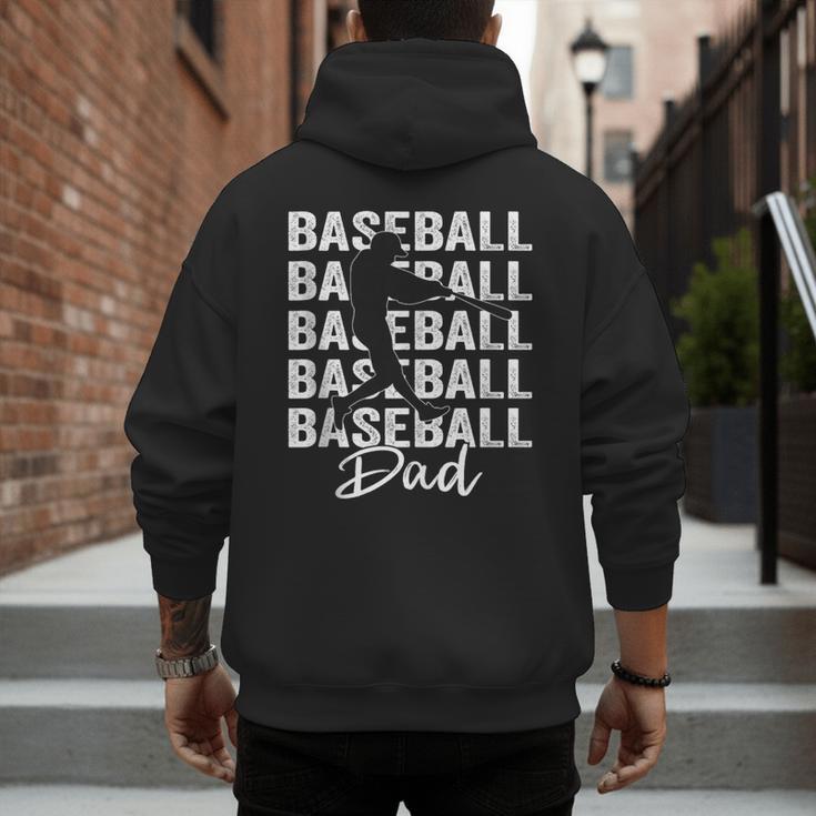 Baseball Dad Baseball Bat Sports Father's Day Men Men's Hoodie Back Print Baseball Dad Baseball Bat Sports Father's Day Men Men's Hoodie Back Print