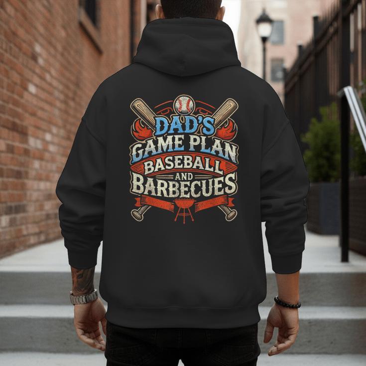 Baseball Dad BBQ Grill Dad's Game Plan Baseball & Barbecues Men's Hoodie Back Print Baseball Dad BBQ Grill Dad's Game Plan Baseball & Barbecues Men's Hoodie Back Print