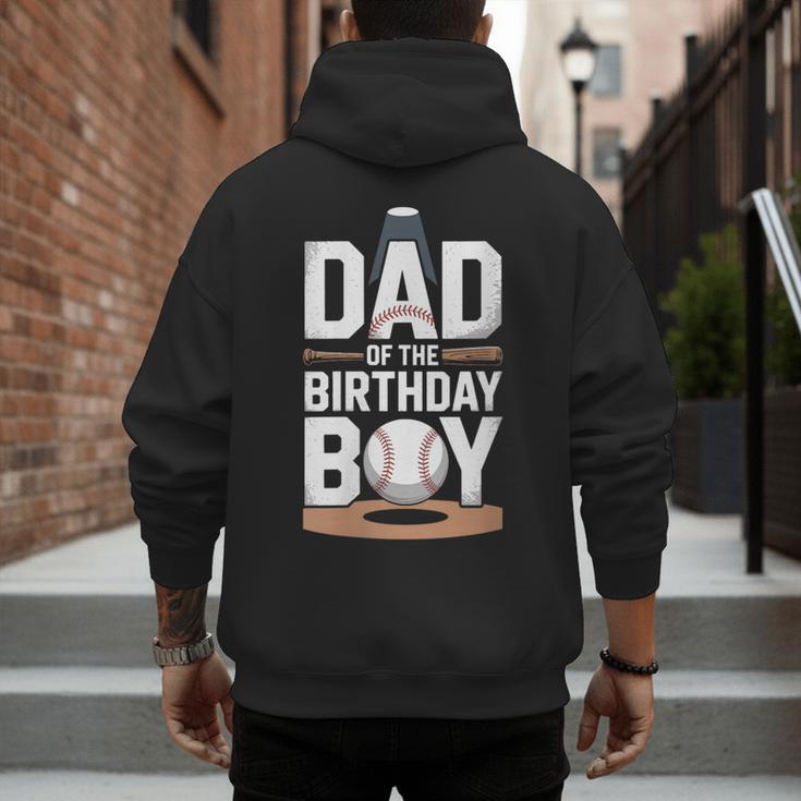 Baseball Dad Of The Birthday Boy Sports Theme Men's Hoodie Back Print Baseball Dad Of The Birthday Boy Sports Theme Men's Hoodie Back Print
