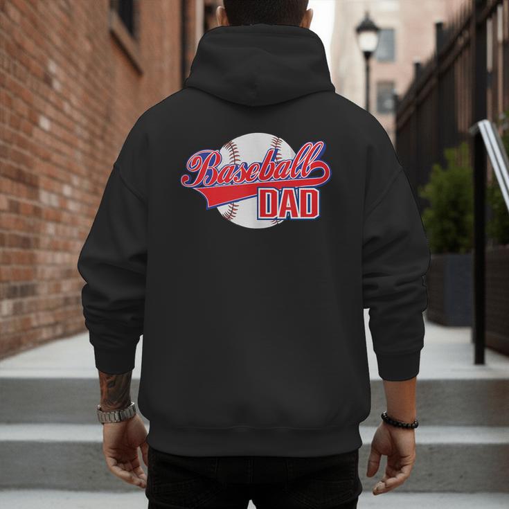 Baseball Dad Coach Baseball Baseball Men's Hoodie Back Print