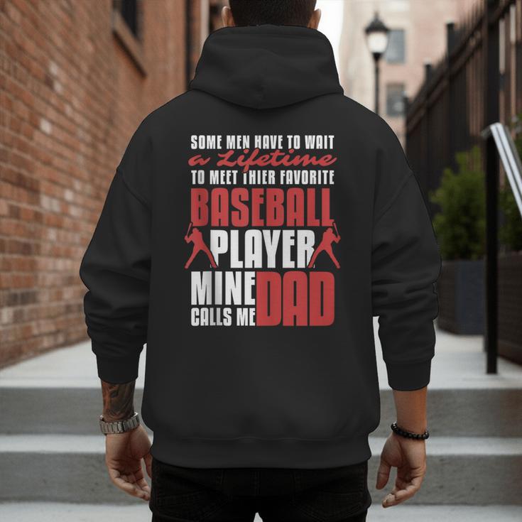 Baseball Dad Cute Love Home Run Pitcher Catcher Baseball Fan Men's Hoodie Back Print Baseball Dad Cute Love Home Run Pitcher Catcher Baseball Fan Men's Hoodie Back Print