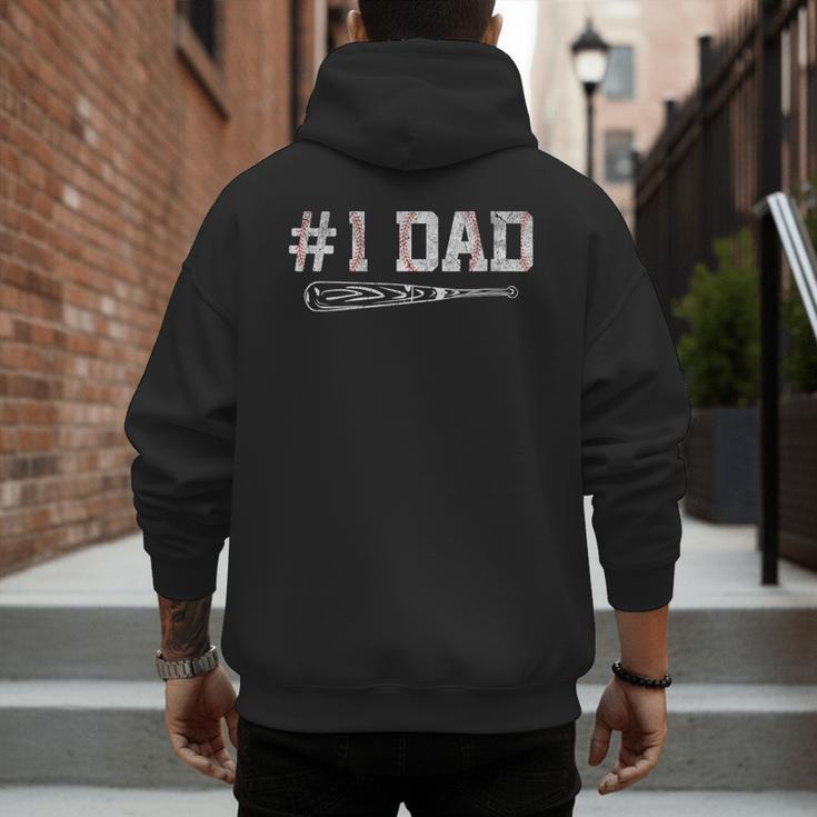 Baseball Dad Daddy Father's Day Number One Baseball Dad Men's Hoodie Back Print Baseball Dad Daddy Father's Day Number One Baseball Dad Men's Hoodie Back Print