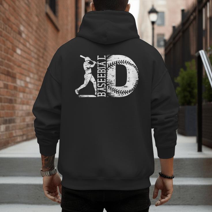 Baseball Dad Graphic Design For Sports Enthusiasts Men's Hoodie Back Print