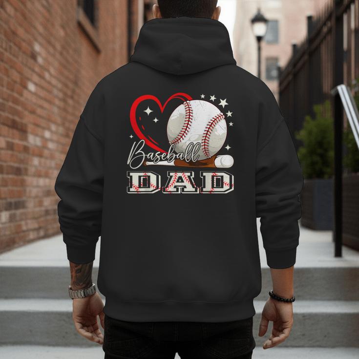 Baseball Dad Family Matching Cute Baseball Lover Men's Hoodie Back Print Baseball Dad Family Matching Cute Baseball Lover Men's Hoodie Back Print