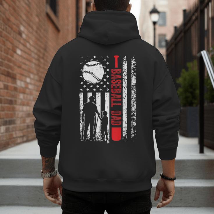 Baseball Dad Father And Son Baseball Love Men's Hoodie Back Print