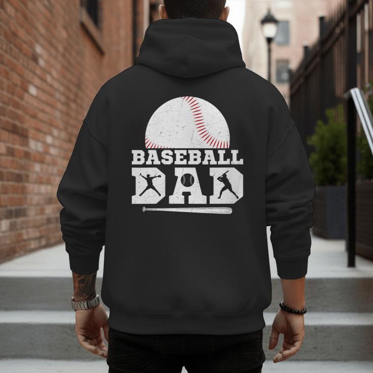 Baseball Dad Father Sport Fan Men's Hoodie Back Print Baseball Dad Father Sport Fan Men's Hoodie Back Print