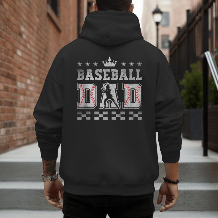 Baseball Dad Father's Day Baseball Father Retro Vintage Men's Hoodie Back Print Baseball Dad Father's Day Baseball Father Retro Vintage Men's Hoodie Back Print