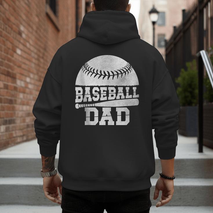 Baseball Dad Father's Day Men Men's Hoodie Back Print Baseball Dad Father's Day Men Men's Hoodie Back Print