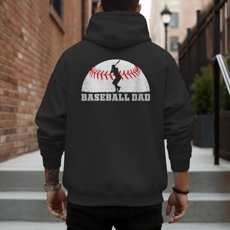 Baseball Dad Father's Day Men Sports Lover Men's Hoodie Back Print Baseball Dad Father's Day Men Sports Lover Men's Hoodie Back Print