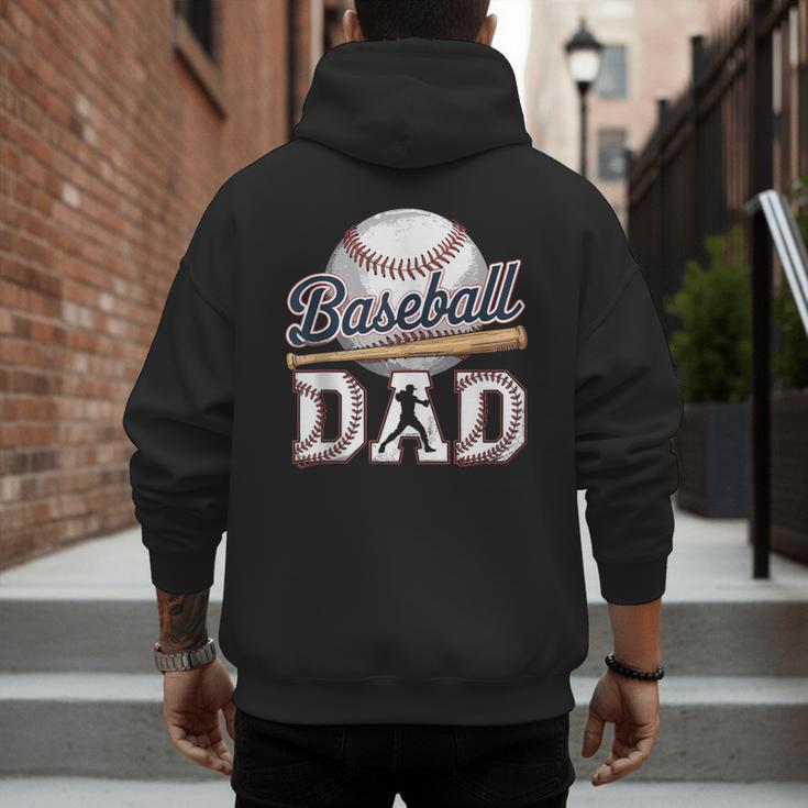 Baseball Dad Father's Day Sports Baseball Lover Men's Hoodie Back Print Baseball Dad Father's Day Sports Baseball Lover Men's Hoodie Back Print