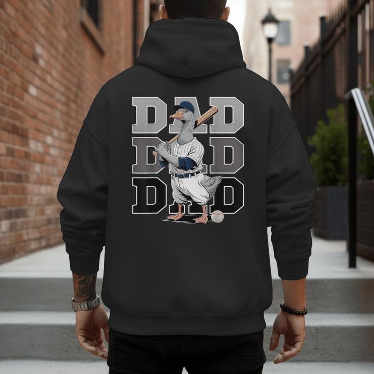 Baseball Dad Goose Sports Lover Father's Day Tee Men's Hoodie Back Print Baseball Dad Goose Sports Lover Father's Day Tee Men's Hoodie Back Print