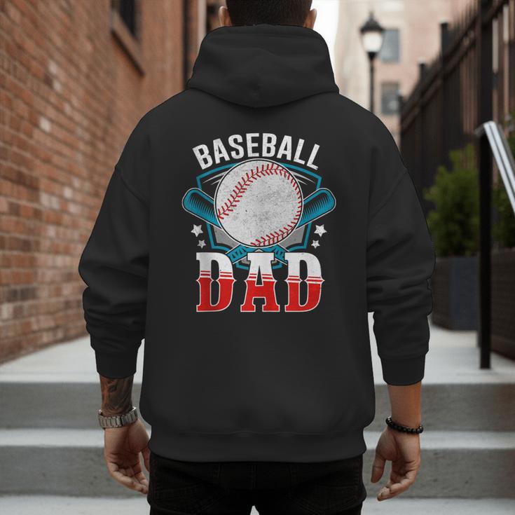 Baseball Dad Happy Fathers Day Dad Daddy Baseball Lover Men's Hoodie Back Print Baseball Dad Happy Fathers Day Dad Daddy Baseball Lover Men's Hoodie Back Print