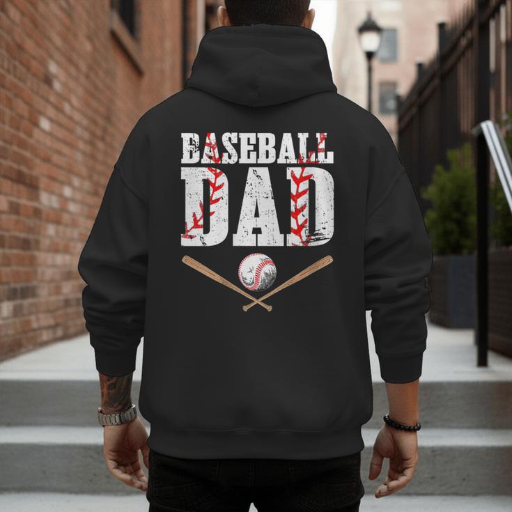 Baseball Dad Happy Fathers Day For Men Boys Kid Men's Hoodie Back Print Baseball Dad Happy Fathers Day For Men Boys Kid Men's Hoodie Back Print
