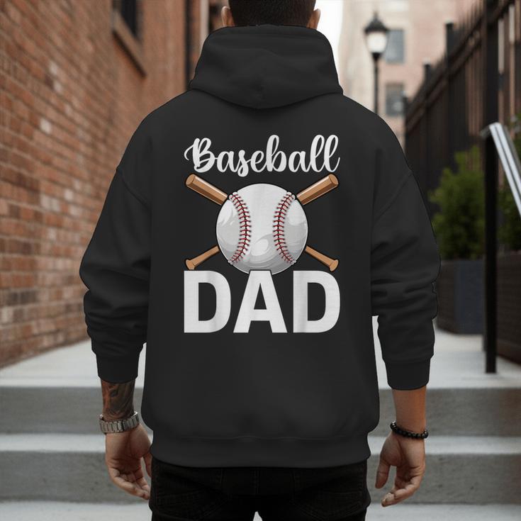 Baseball Dad Happy Fathers Day For Men Boys Men's Hoodie Back Print Baseball Dad Happy Fathers Day For Men Boys Men's Hoodie Back Print