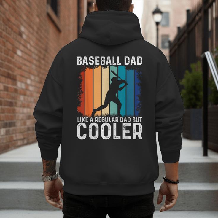 Baseball Dad Baseball Lover Father's Day Men's Hoodie Back Print