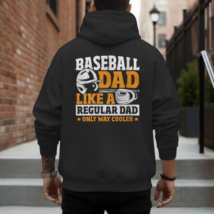 Baseball Dad Like a Regular Dad Only Way Cooler Men's Hoodie Back Print