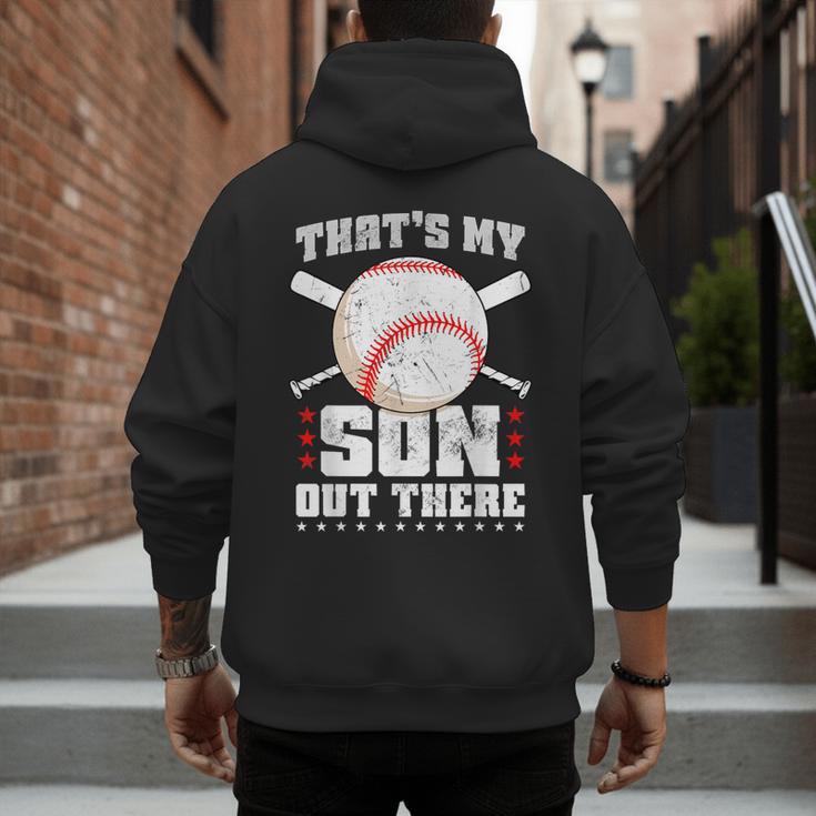 Baseball Dad Softball Game Son Out There Fathersday Baseball Men's Hoodie Back Print Baseball Dad Softball Game Son Out There Fathersday Baseball Men's Hoodie Back Print