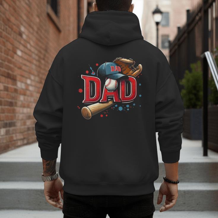 Baseball Dad Sport Fan Father Men Baseball Fathers Day Men's Hoodie Back Print Baseball Dad Sport Fan Father Men Baseball Fathers Day Men's Hoodie Back Print