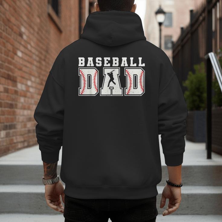 Baseball Dad Sport Happy Fathers Day Boys Kids Men's Hoodie Back Print Baseball Dad Sport Happy Fathers Day Boys Kids Men's Hoodie Back Print