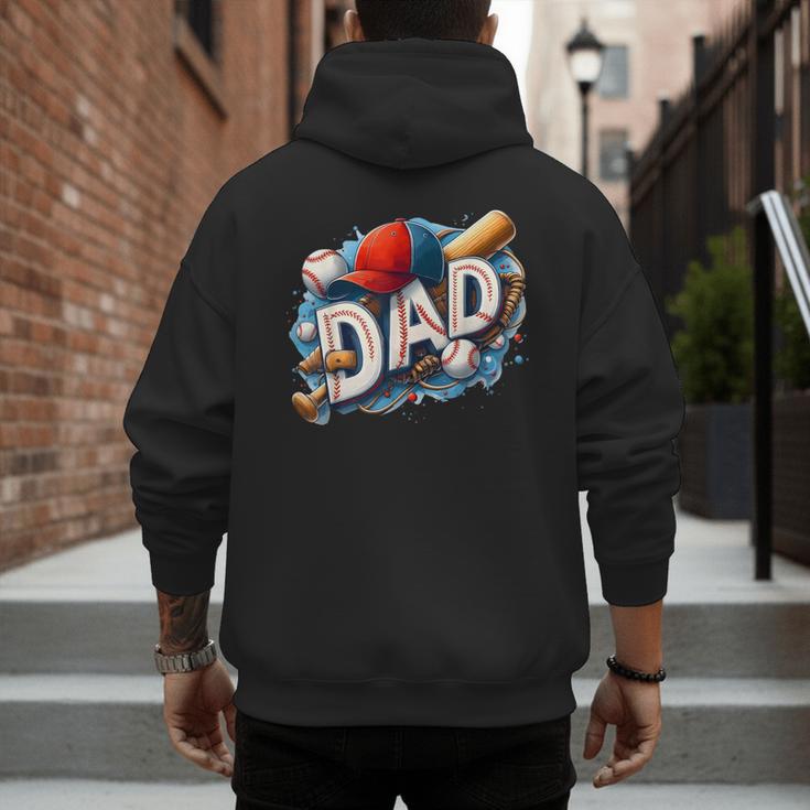 Baseball Dad Sports Fan Father Dada Men Baseball Fathers Day Men's Hoodie Back Print Baseball Dad Sports Fan Father Dada Men Baseball Fathers Day Men's Hoodie Back Print